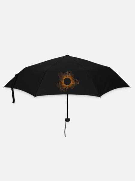 Solar Eclipse Geometric Design - Umbrella (small) - black