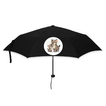 Famille des hyènes - Parapluie standard - noir - Devant