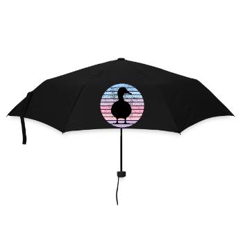 Vintage Duck - Regenschirm (klein) - Schwarz - Vorne