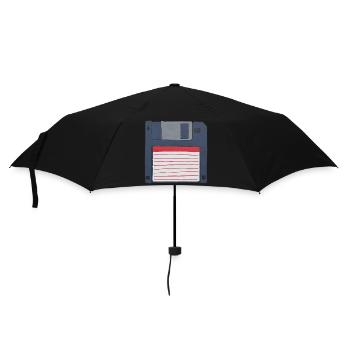 Floppy Disk Retro Vintage Old school 80s 90s - Umbrella (small) - black - Front