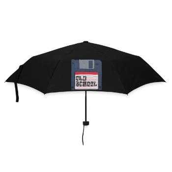 Old school Diskette Retro Vintage 80er 90er Kids - Regenschirm (klein) - Schwarz - Vorne