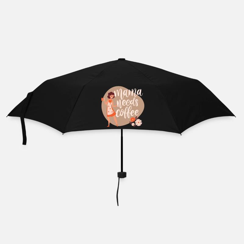 Mama needs coffee - Regenschirm (klein) - Schwarz