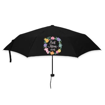 Best Mom ever - Regenschirm (klein) - Schwarz - Vorne