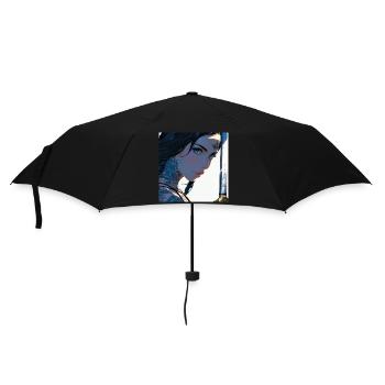 N-dless Nights : Fille Anime tatouée avec une épée - Parapluie standard - noir - Devant