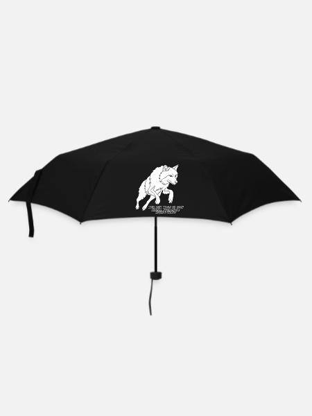 Wer den Wolf in sich kennt, fürchtet keinen Wald - Regenschirm (klein) - Schwarz