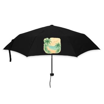 Tropical beach magic - Umbrella (small) - black - Front