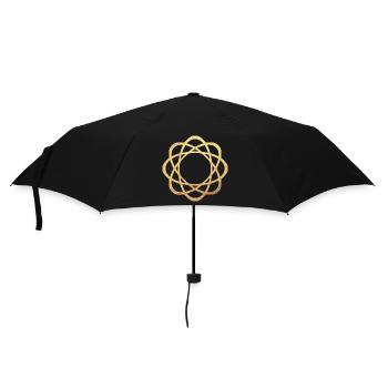 Yoga Luxury Gold Mandala Meditation Concentration - Umbrella (small) - black - Front