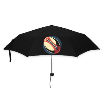 Rugby Ball Graphic - Umbrella (small) - black - Front