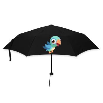 Bébé perroquet coloré en plein vol (v02) - Parapluie standard - noir - Devant