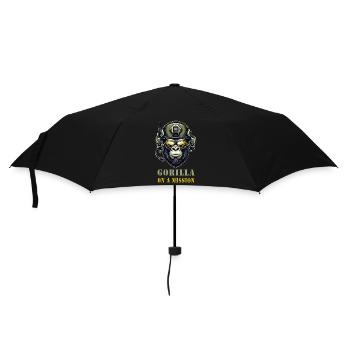 Gorilla in Mission / Military - Umbrella (small) - black - Front