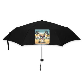 Chihuahua Beach Dog with Sunglasses - Umbrella (small) - black - Front