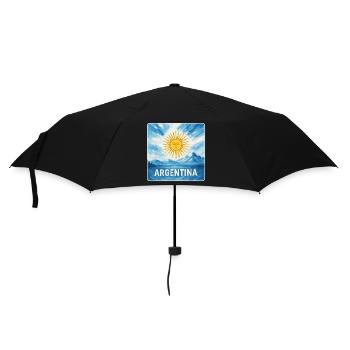 Argentinien Nationalfarben Design - Regenschirm (klein) - Schwarz - Vorne
