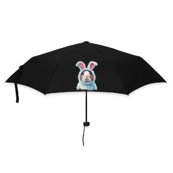 Cochon d’Inde en costume de lapin - Parapluie standard - noir - Devant