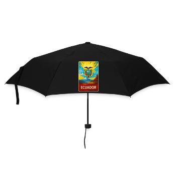 Ecuador - Farbenfrohes Emblem - Regenschirm (klein) - Schwarz - Vorne