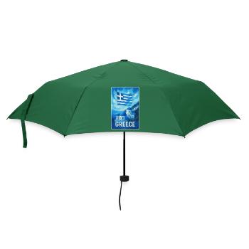 Grèce Santorin Drapeau - Parapluie standard - vert bouteille - Devant