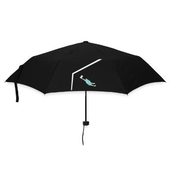 Torfrau – Keine Angst vor dem Ball, nur Mut im Tor - Regenschirm (klein) - Schwarz - Vorne