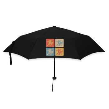 Elegant dancing couple vintage look - Umbrella (small) - black - Front