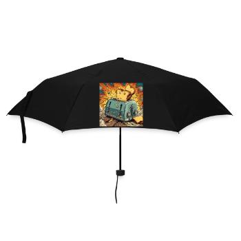 Toast Assault - Regenschirm (klein) - Schwarz - Vorne