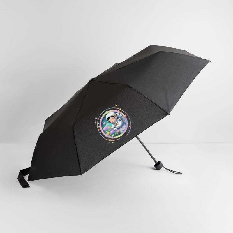 Fille astronaute avec des champignons - Conception spatiale mignonne Parapluie standard