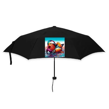 Canard mandarin - Parapluie standard - noir - Devant