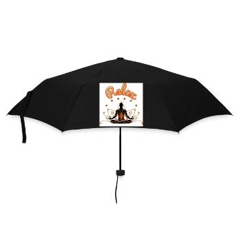 Relaxing Lotus Mindfulness Design - Umbrella (small) - black - Front