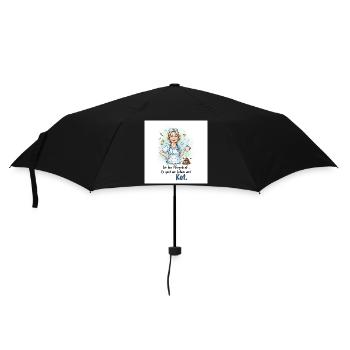 Soignant Design Humoristique Avec Café - Parapluie standard - noir - Devant