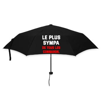 Humorvolles Design, Sturheit und Freundschaft - Regenschirm (klein) - Schwarz - Vorne
