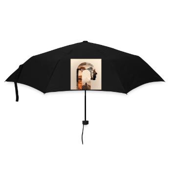 Voyage introspectif avec silhouette nature - Parapluie standard - noir - Devant