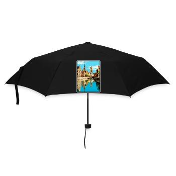Ghent Belgium Charming City Skyline Illustration - Umbrella (small) - black - Front