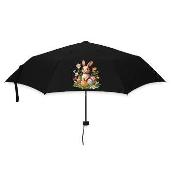 Osterhase - Regenschirm (klein) - Schwarz - Vorne