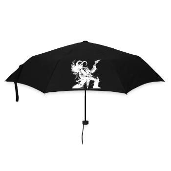 Dämonisches Gitarrensolo lauter als die Hölle - Regenschirm (klein) - Schwarz - Vorne