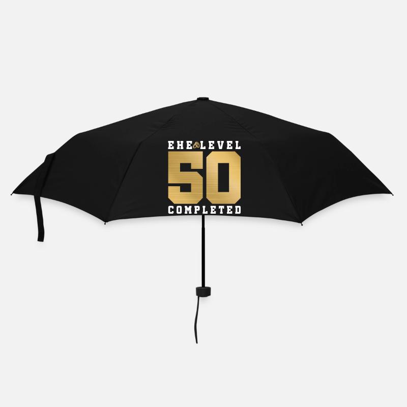 50. Hochzeitstag - Regenschirm (klein) - Schwarz