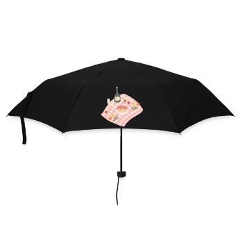 Feier Picknick Party Design - Regenschirm (klein) - Schwarz - Vorne