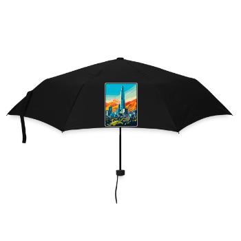 Santiago Chile Vintage Travel Poster Cityscape WPA - Umbrella (small) - black - Front