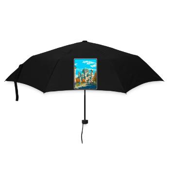 Sofia Bulgarien Vintage-Reiseplakat Cityscape WPA - Regenschirm (klein) - Schwarz - Vorne