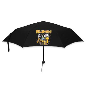 7th Birthday Excavator - Umbrella (small) - black - Front