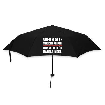 Lustige Handwerker Sprüche - Regenschirm (klein) - Schwarz - Vorne