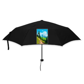 Affiche de voyage Piz Badile Suisse Paysage urbain WPA - Parapluie standard - noir - Devant