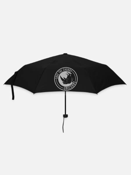 Save the Chubby Unicorn Logo - Umbrella (small) - black