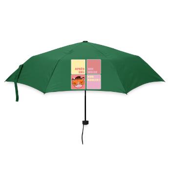 APRÈS-SKI SKI VACHE DRÔLE - Parapluie standard - vert bouteille - Devant
