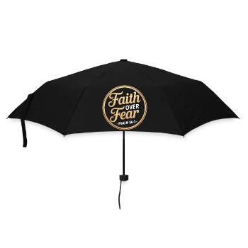 Faith Over Fear Psalm 56 3 Bibelvers Vertrauen - Regenschirm (klein) - Schwarz - Vorne
