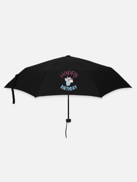 Happy birthday - Umbrella (small) - black
