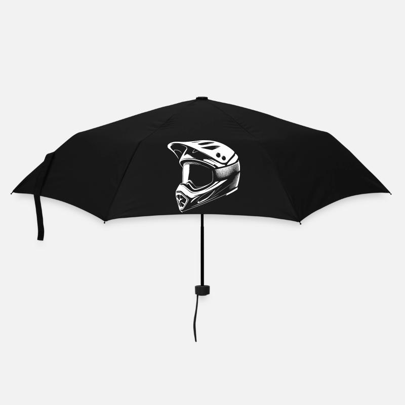 Illustration de casque de motocross - Parapluie standard - noir