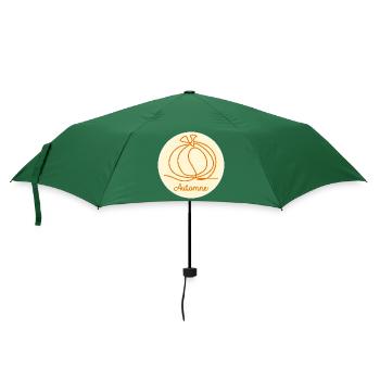 Herbstkürbis - Regenschirm (klein) - Flaschengrün - Vorne