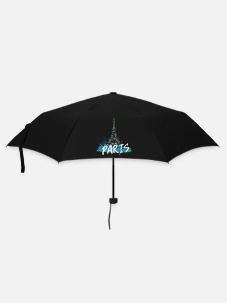 Pariser Eiffelturm mit Kalligraphie - Regenschirm (klein) - Schwarz