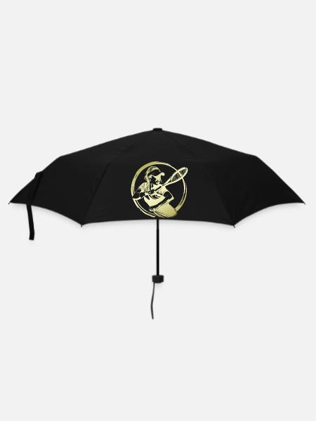 Tennis Spielerin Silhouette - Regenschirm (klein) - Schwarz
