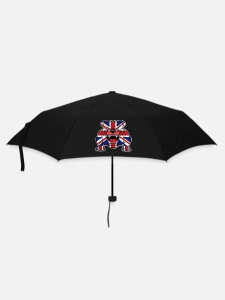 Britische Bulldogge - Regenschirm (klein) - Schwarz