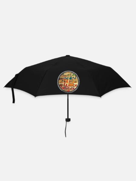 Abstrakte Küchenregal Illustration - Regenschirm (klein) - Schwarz