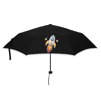 Fusée de dessin animé dans le style néon - Parapluie standard - noir - Devant