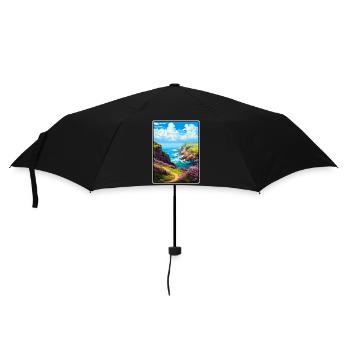 Exmoor England Clifftop Coastal Path - Umbrella (small) - black - Front